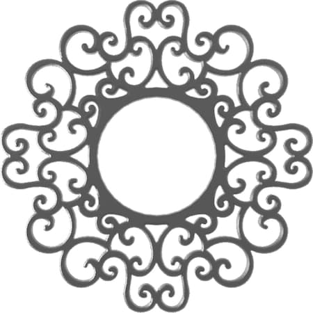 Ekena Millwork Reims Architectural Grade PVC Pierced Ceiling Medallion, Nickel, 22"OD x 8 3/8"ID x 3/4"P CMPP22RESNI